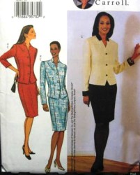 3638 DESIGNER LINED JACKET, SKIRT LENGTHS PATTERN 8-24 3 SZS